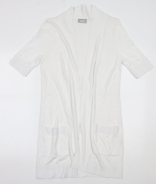 Wallis Womens White    Coatigan Size M