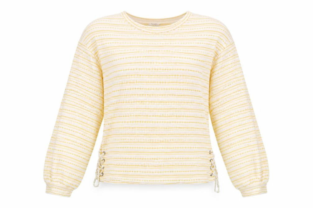 Matalan Womens Yellow Striped  Pullover Jumper Size 12