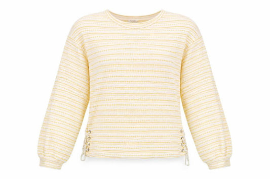 Matalan Womens Yellow Striped  Pullover Jumper Size 12