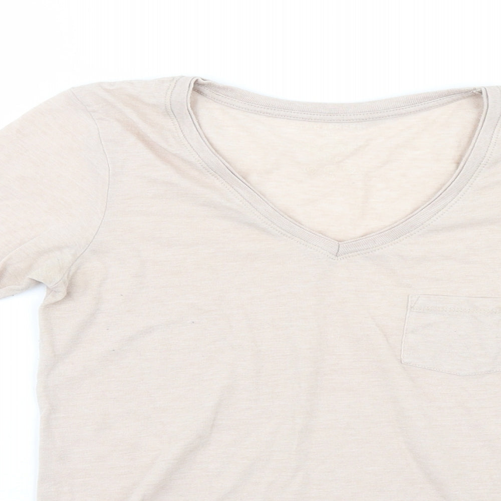 Atmosphere Womens Beige   Basic T-Shirt Size 10