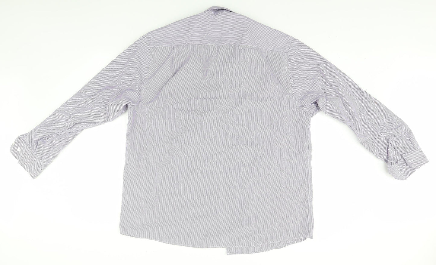 Cedar Wood State Mens Blue Striped   Button-Up Size 17