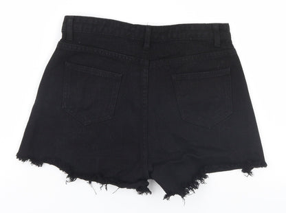 SHEIN Womens Black   Cut-Off Shorts Size S