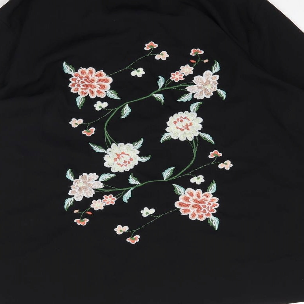 Boohoo Womens Black   Basic Button-Up Size 16