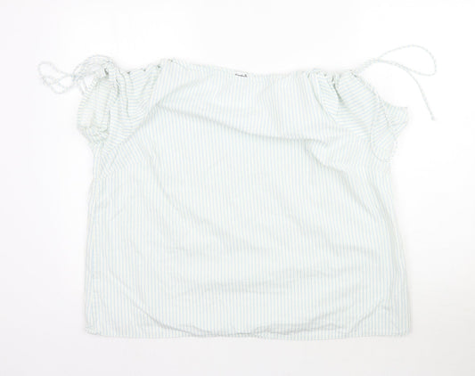 SimplyBe Womens White Striped  Basic Blouse Size 20