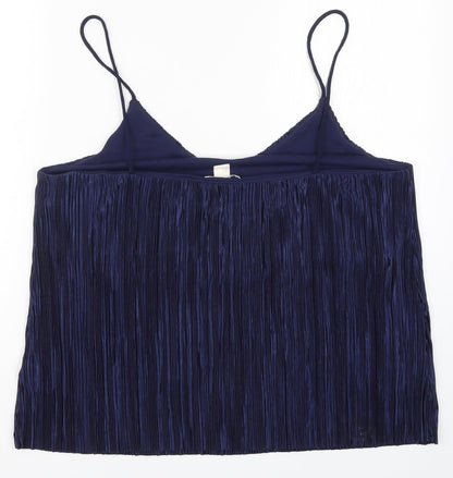 Preloved H&M Womens Blue   Basic Tank Size L - Back