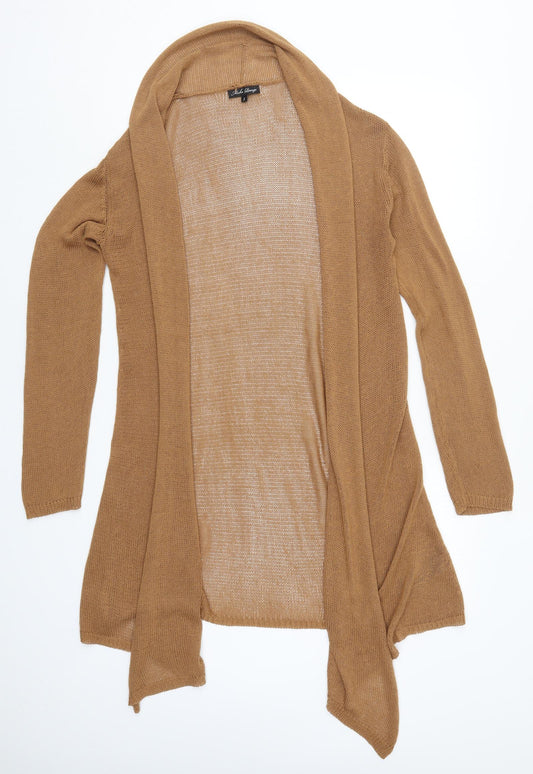 Micha Lounge Womens Brown  Knit Cardigan Jumper Size S