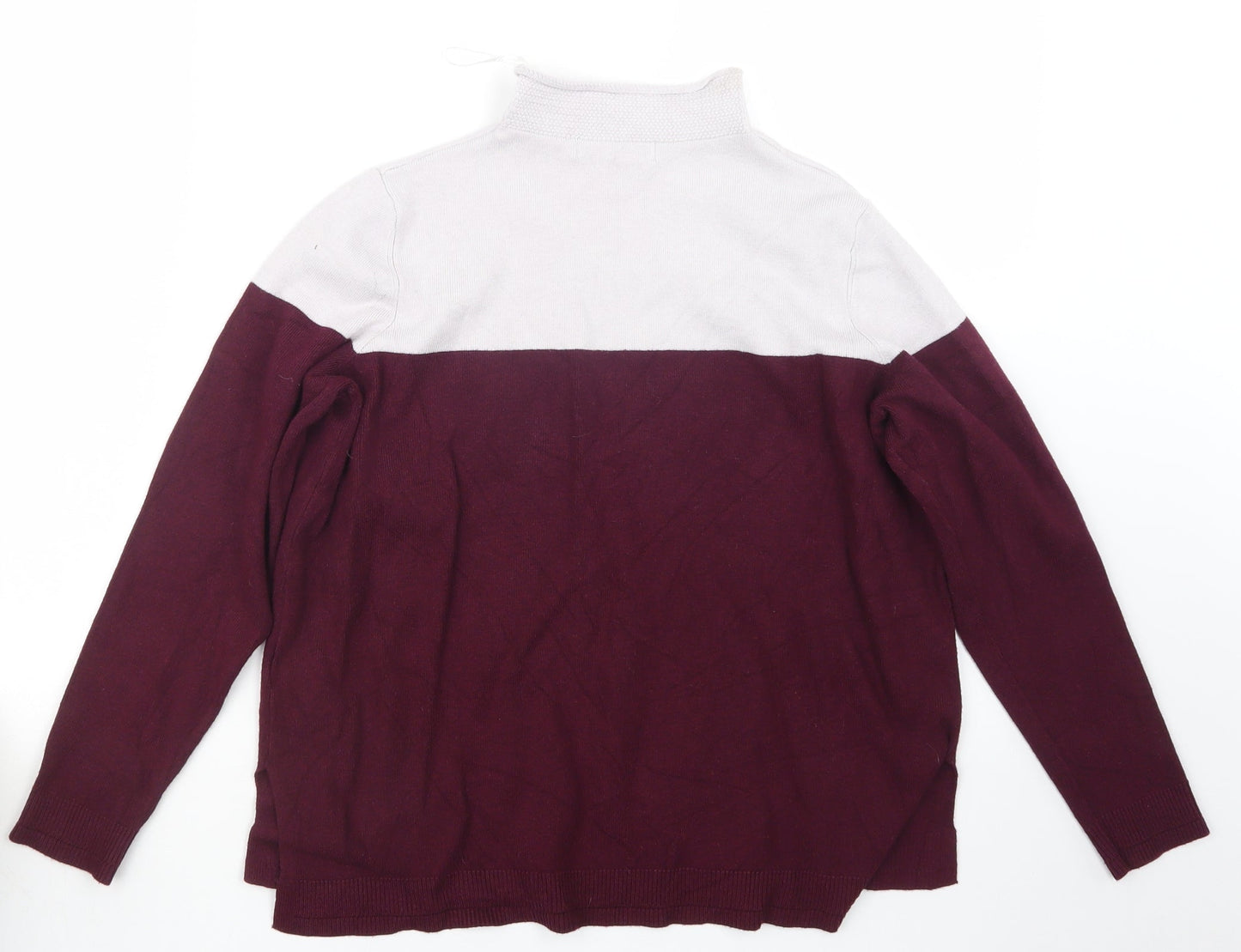 Marks and Spencer Womens Purple  Knit Pullover Jumper Size 14