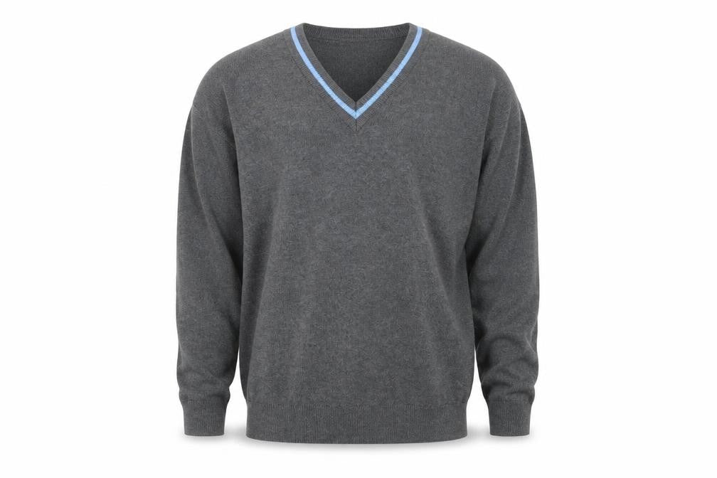 Magic Fit Mens Grey  Knit Pullover Jumper Size S