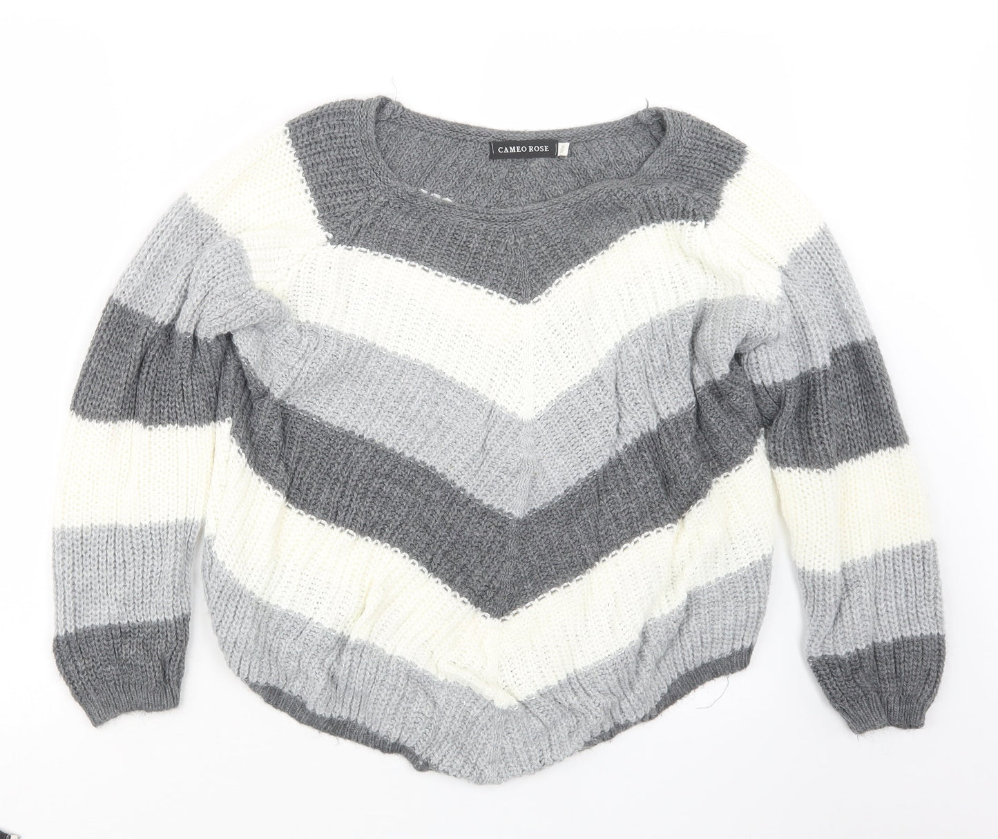 Cameo Rose Womens Grey  Knit Pullover Jumper Size S