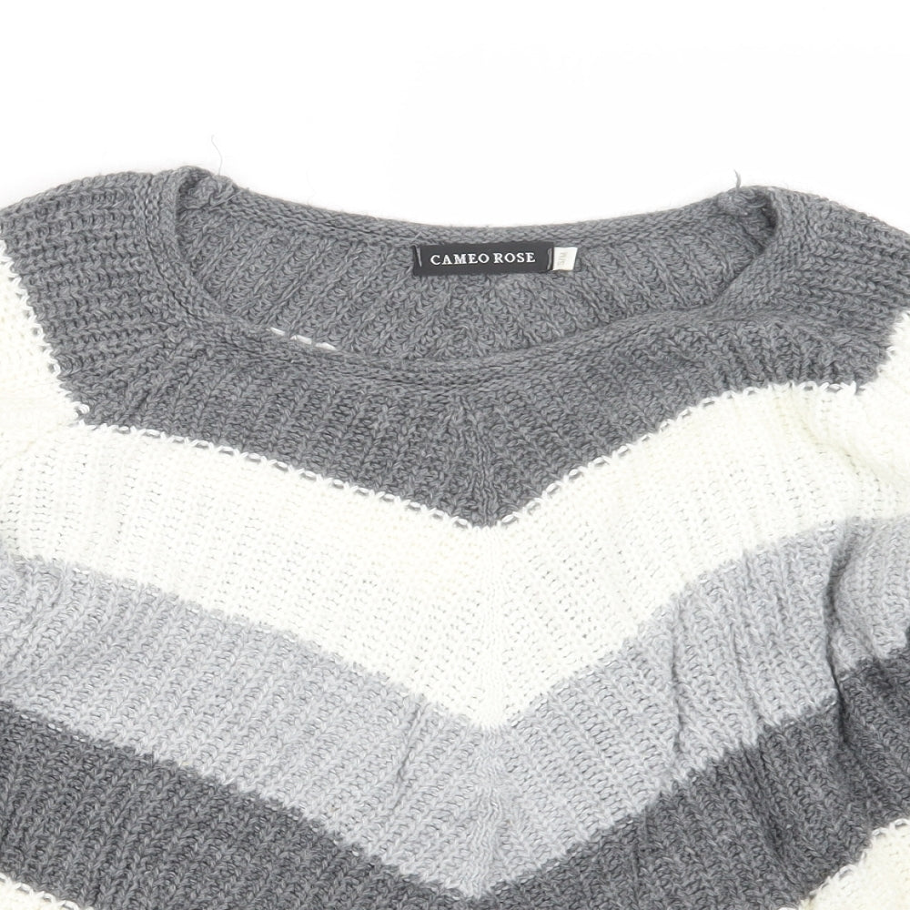 Cameo Rose Womens Grey  Knit Pullover Jumper Size S