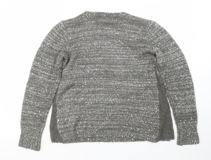Next Womens Grey  Knit Pullover Jumper Size 8