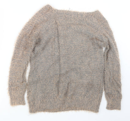 Select Womens Grey  Knit Pullover Jumper Size 14