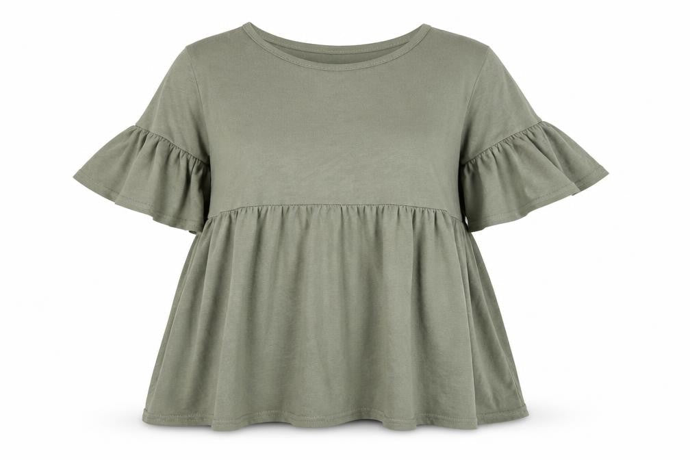 Boohoo Womens Green   Basic T-Shirt Size 8