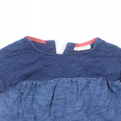 Preloved NEXT Girls Blue   Basic T-Shirt Size 3-6 Months - Detail