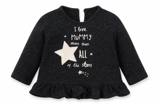 George Girls Black   Basic T-Shirt Size 3-6 Months