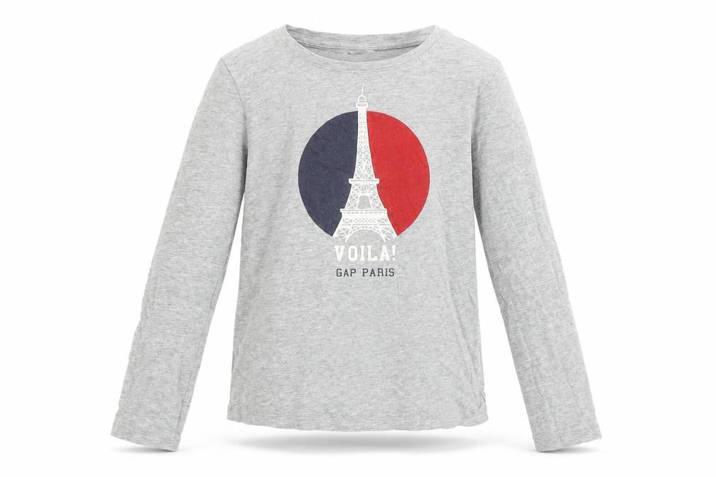 Gap Girls Grey   Basic T-Shirt Size 7 Years