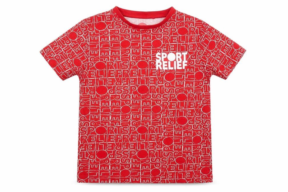 Sport Relief Boys Red Polka Dot  Basic T-Shirt Size 5-6 Years