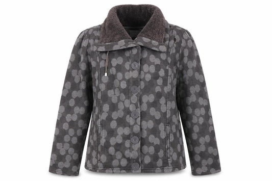 Per Una Womens Grey Polka Dot  Jacket  Size M