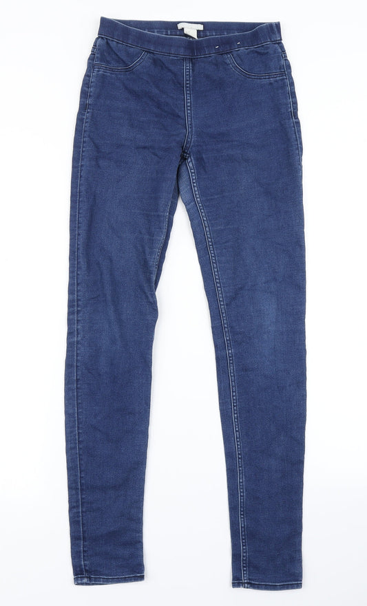 H&M Womens Blue  Denim Jegging Jeans Size 6 L28 in
