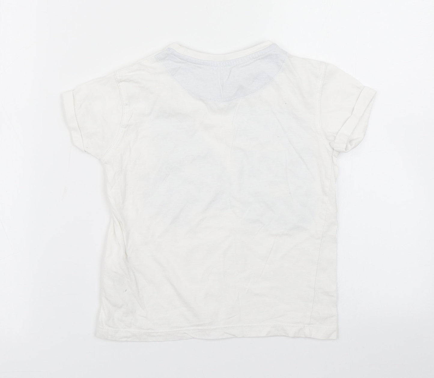 Vertbaudet Boys White   Basic T-Shirt Size 6 Years