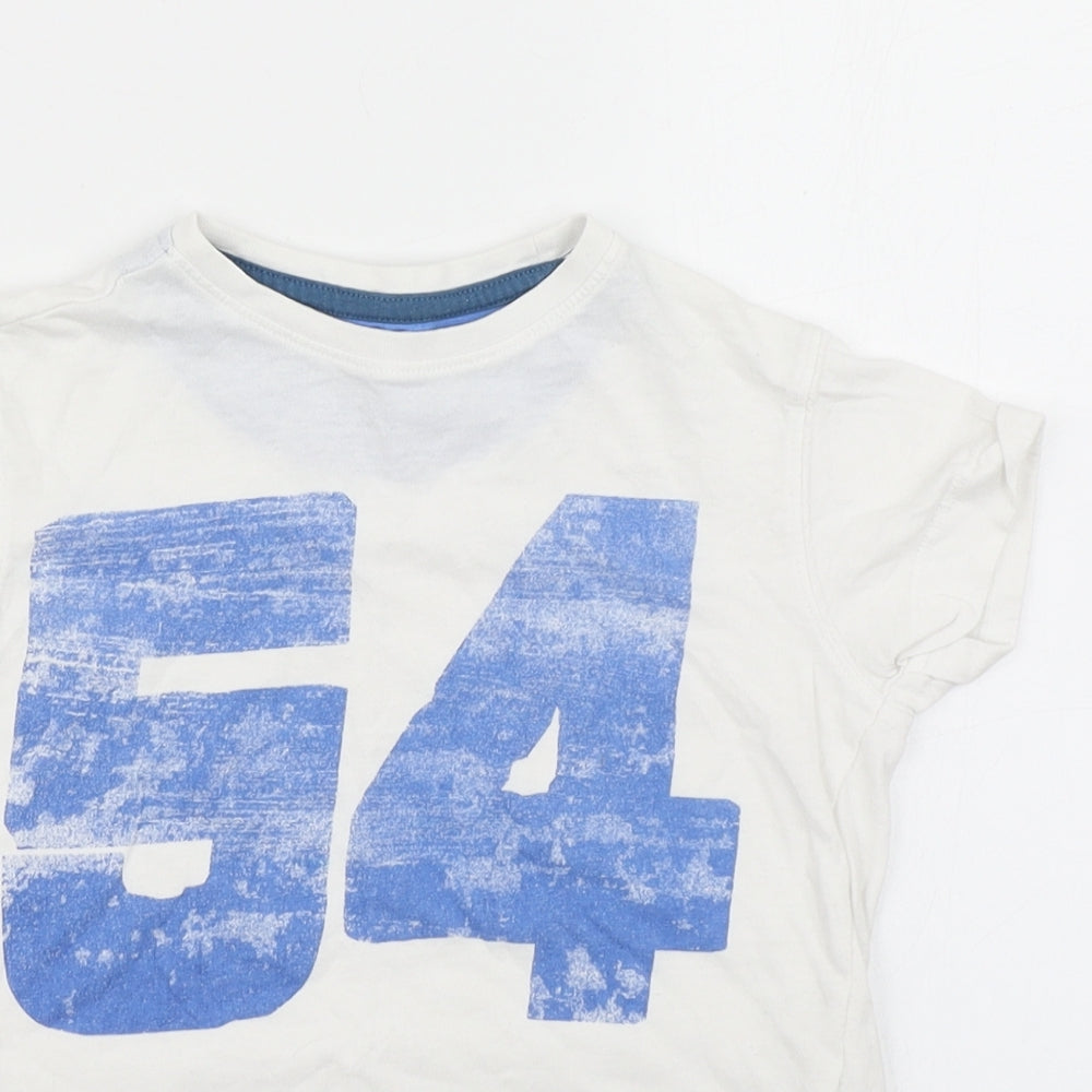 Vertbaudet Boys White   Basic T-Shirt Size 6 Years