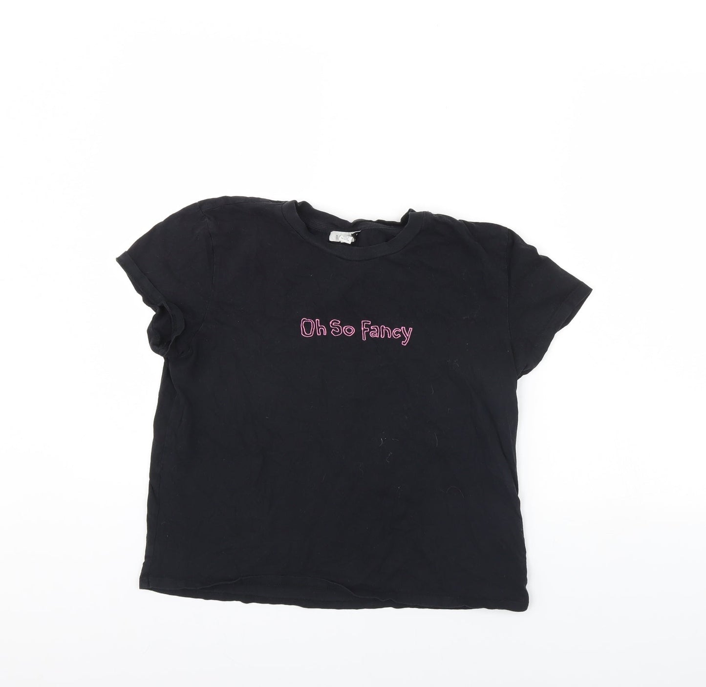 Topshop Womens Black   Basic T-Shirt Size 14