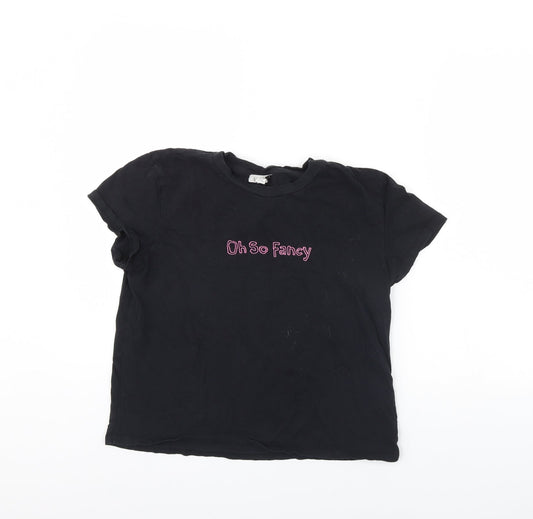 Topshop Womens Black   Basic T-Shirt Size 14