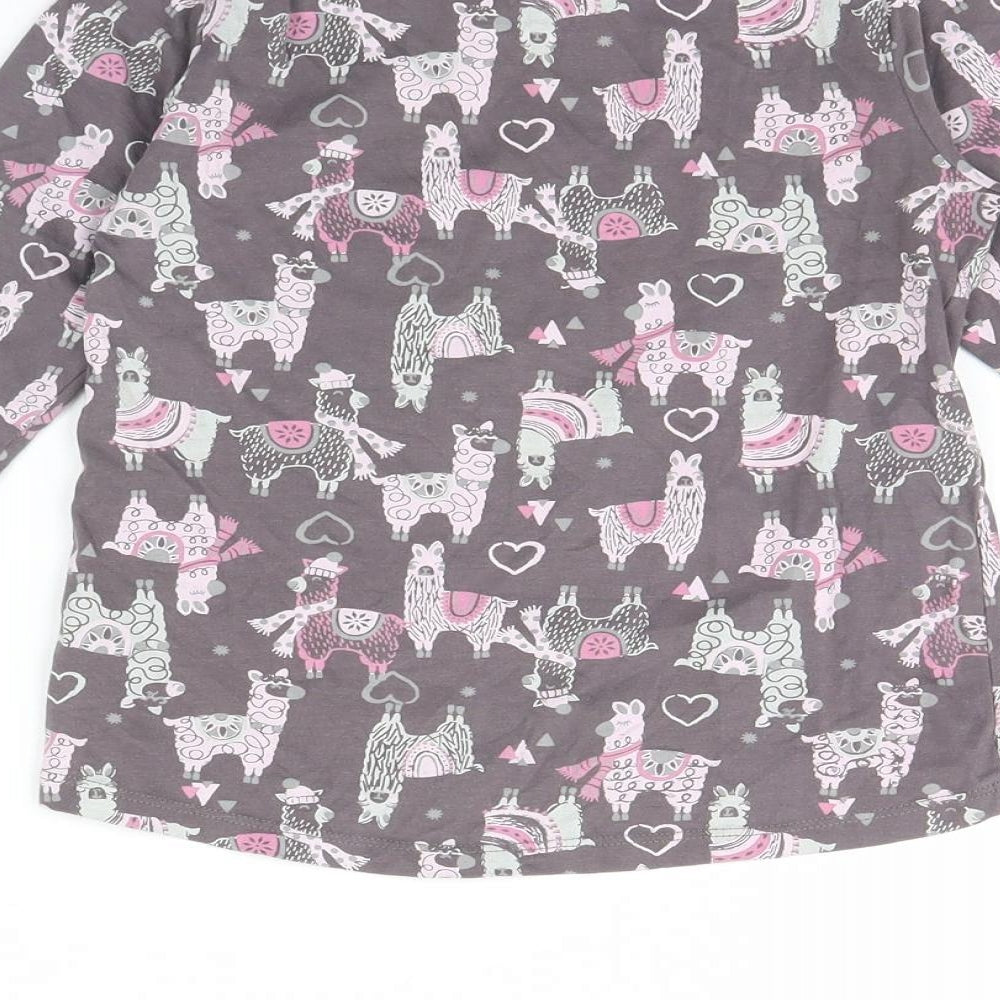 F&F Girls Brown Animal Print  Basic T-Shirt Size 5 Years