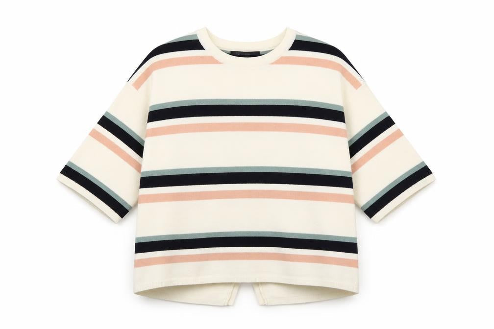 Marks & Spencer Womens Ivory Striped  Pullover Jumper Size S