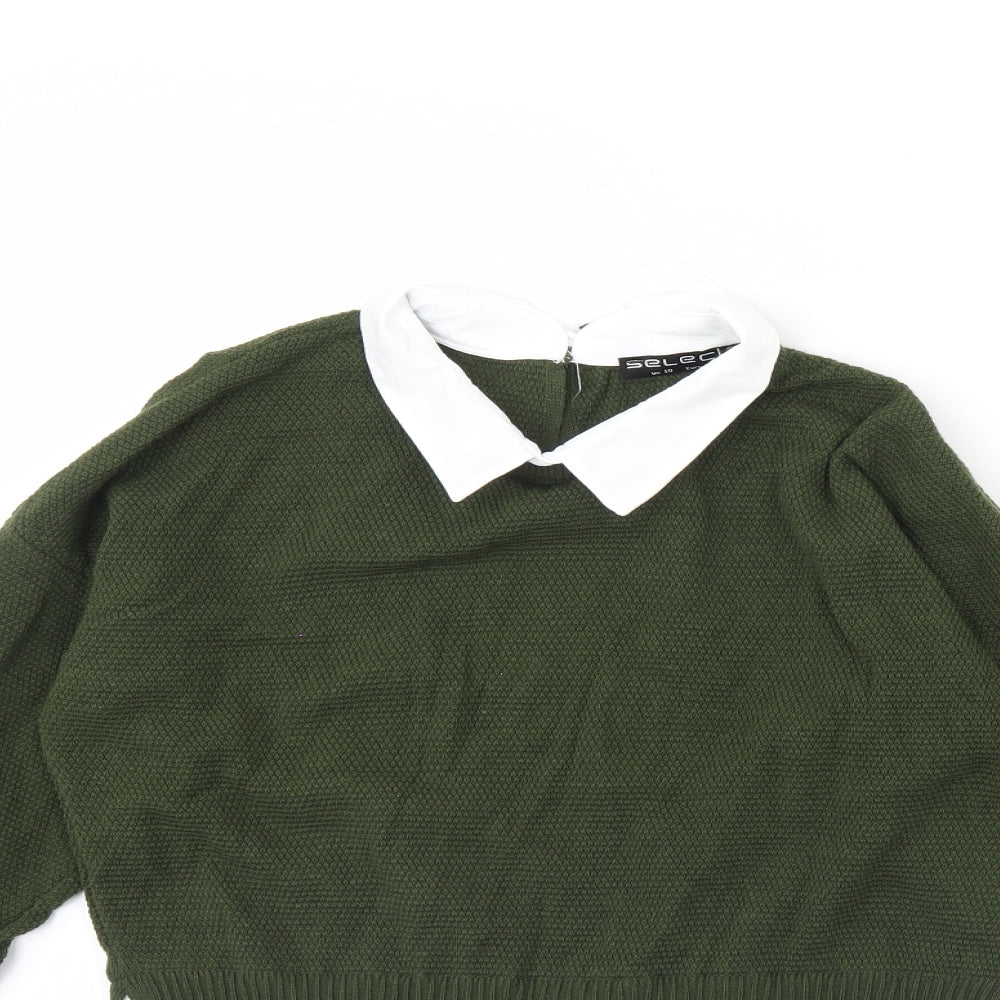 Select Womens Green   Pullover Jumper Size 10