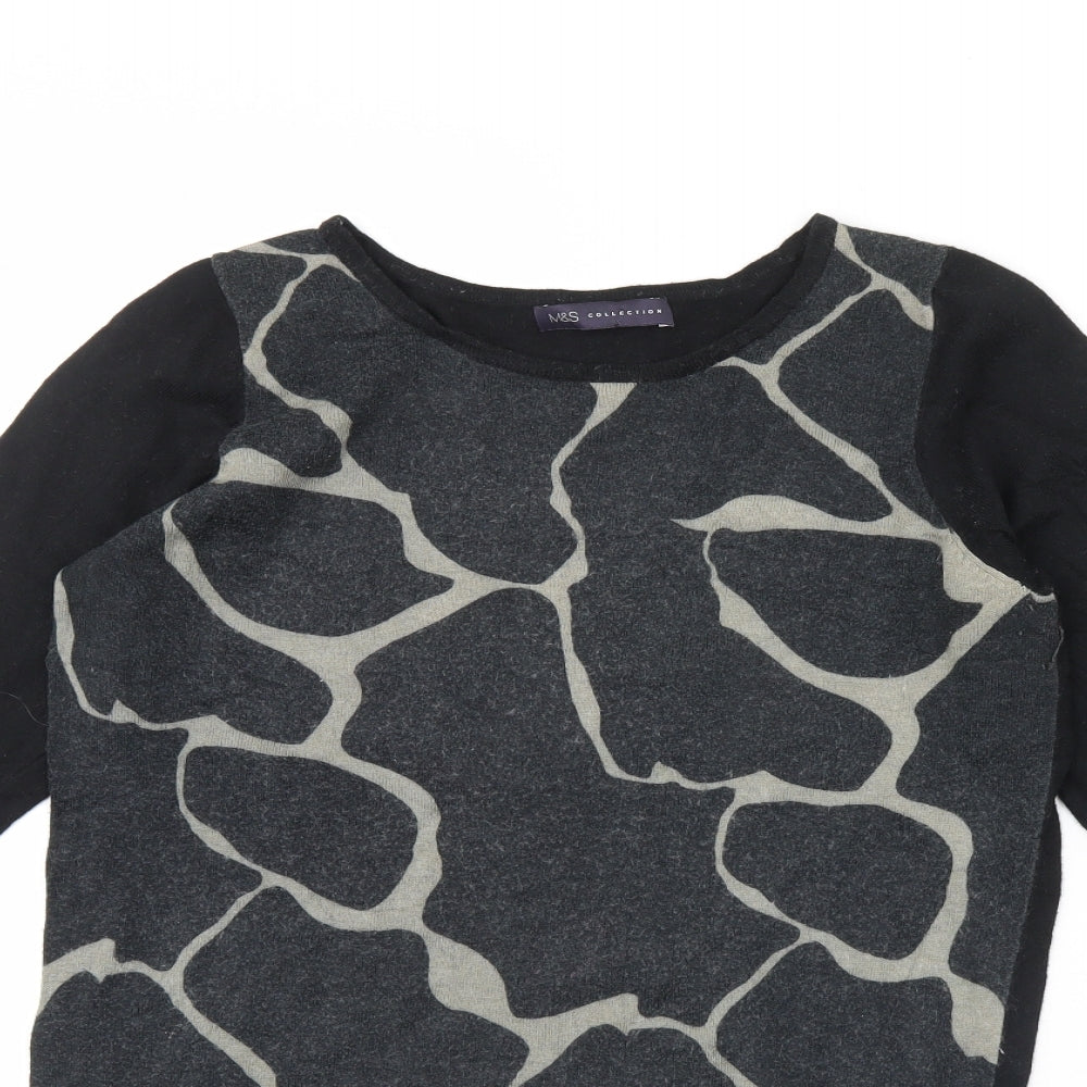 M&S Womens Black   Pullover Jumper Size 12