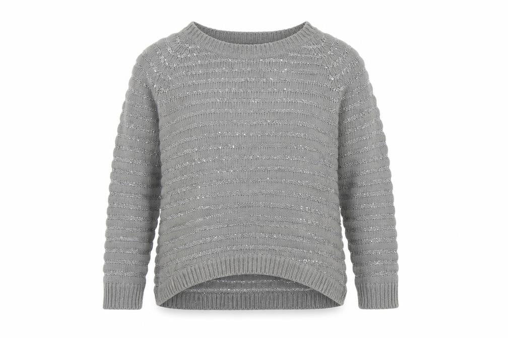 Originals Womens Grey Striped  Pullover Jumper Size L