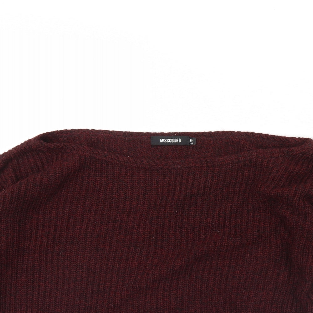 Missguided Womens Red   Pullover Jumper Size S