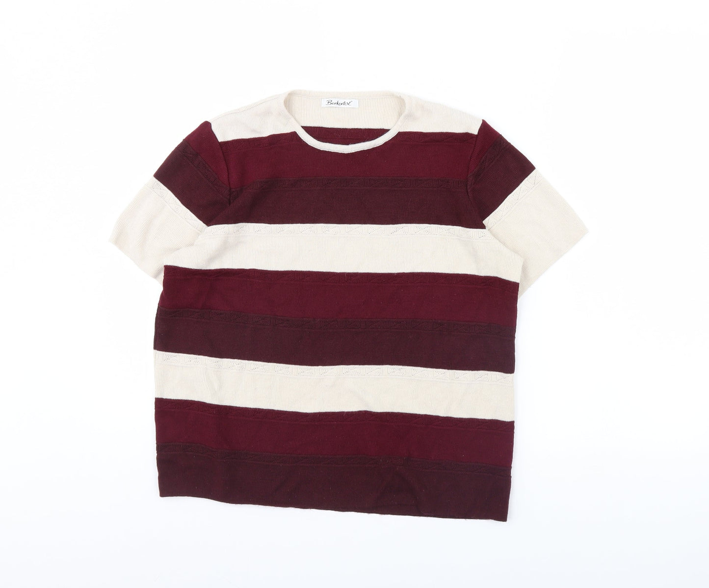Berketex Womens Purple Striped  Basic Blouse Size 14