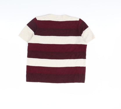 Berketex Womens Purple Striped  Basic Blouse Size 14