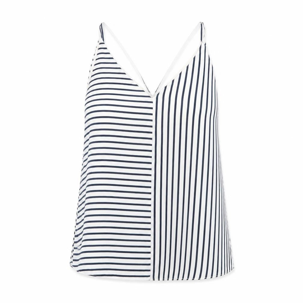 Topshop Womens Multicoloured Striped  Basic Blouse Size 10