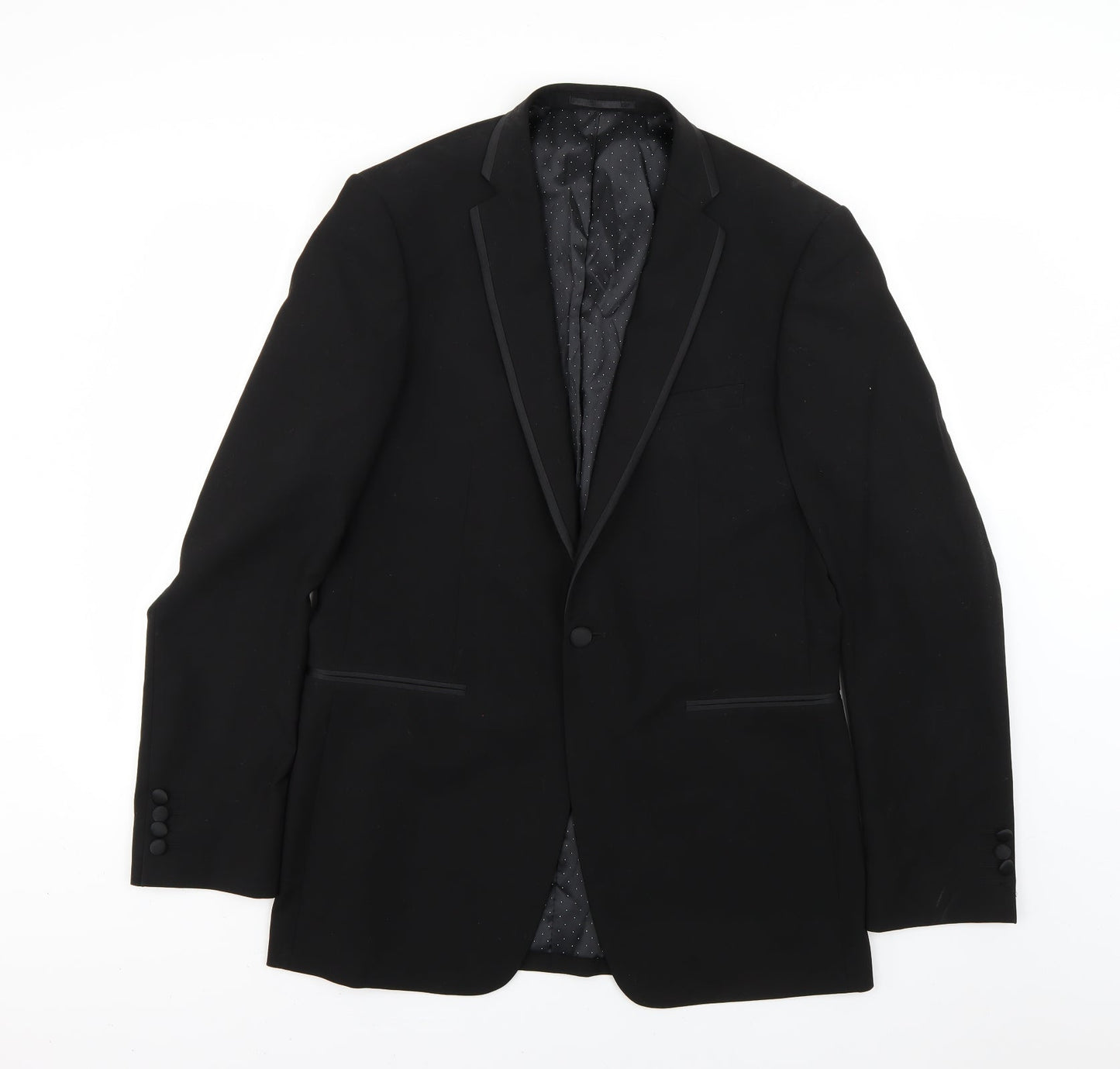 Preworn Mens Black   Jacket Suit Jacket Size 40