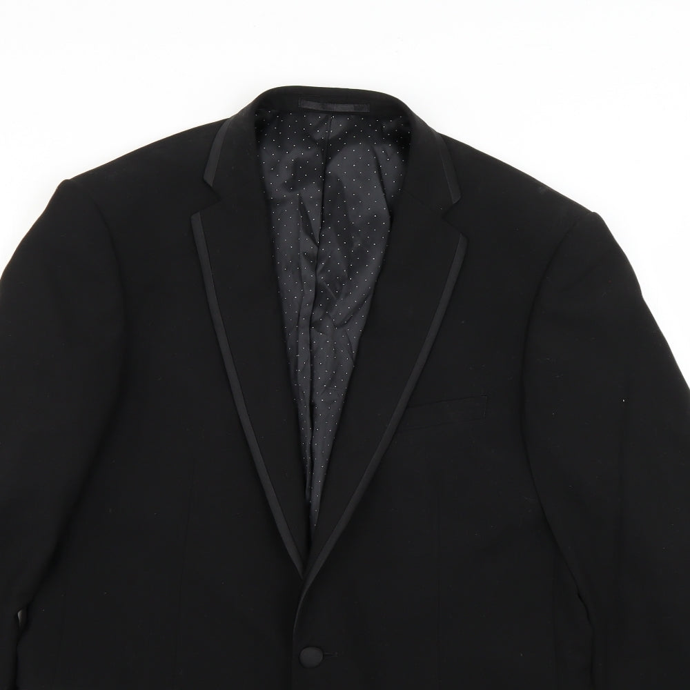 Preworn Mens Black   Jacket Suit Jacket Size 40