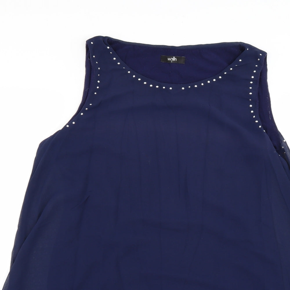 Wallis Womens Blue   Basic Blouse Size M