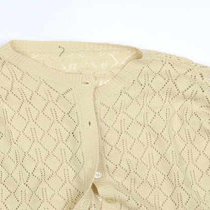 Bonmarché Womens Beige Cardigan Jumper Size L