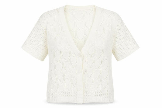 Preworn Womens Ivory Argyle/Diamond  Cardigan Jumper Size M