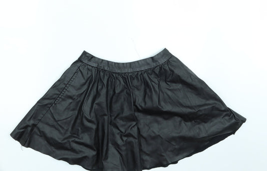 Topshop Womens Black   A-Line Skirt Size 4  - Cropped
