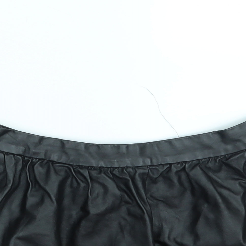 Topshop Womens Black   A-Line Skirt Size 4  - Cropped