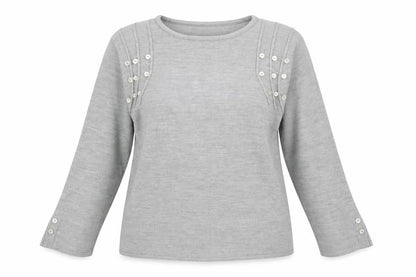 Touch Womens Grey   Pullover Jumper Size S