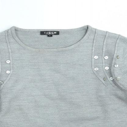 Touch Womens Grey   Pullover Jumper Size S
