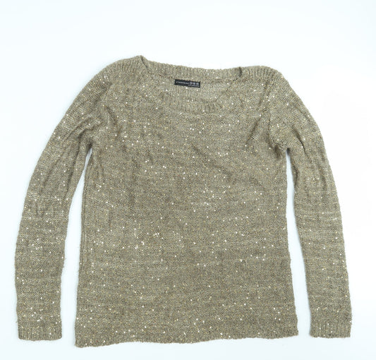 Atmosphere Womens Beige  Knit Pullover Jumper Size 14