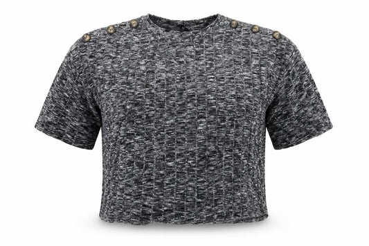 F&F Womens Grey   Cropped T-Shirt Size 18
