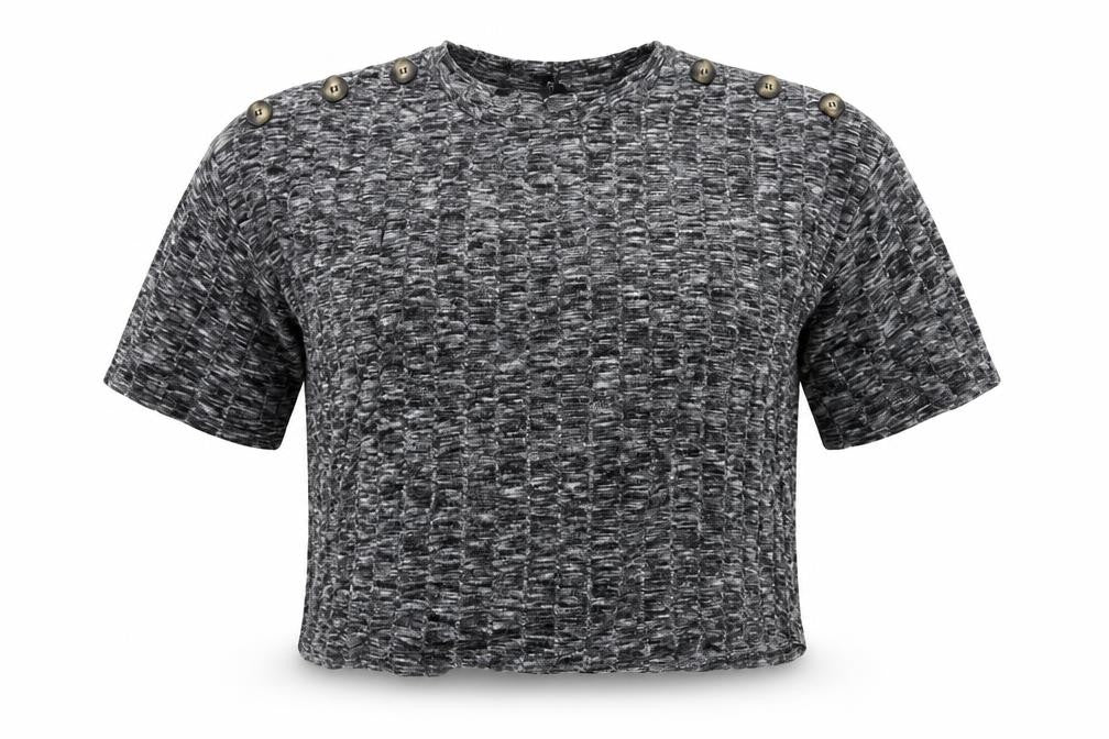 F&F Womens Grey   Cropped T-Shirt Size 18