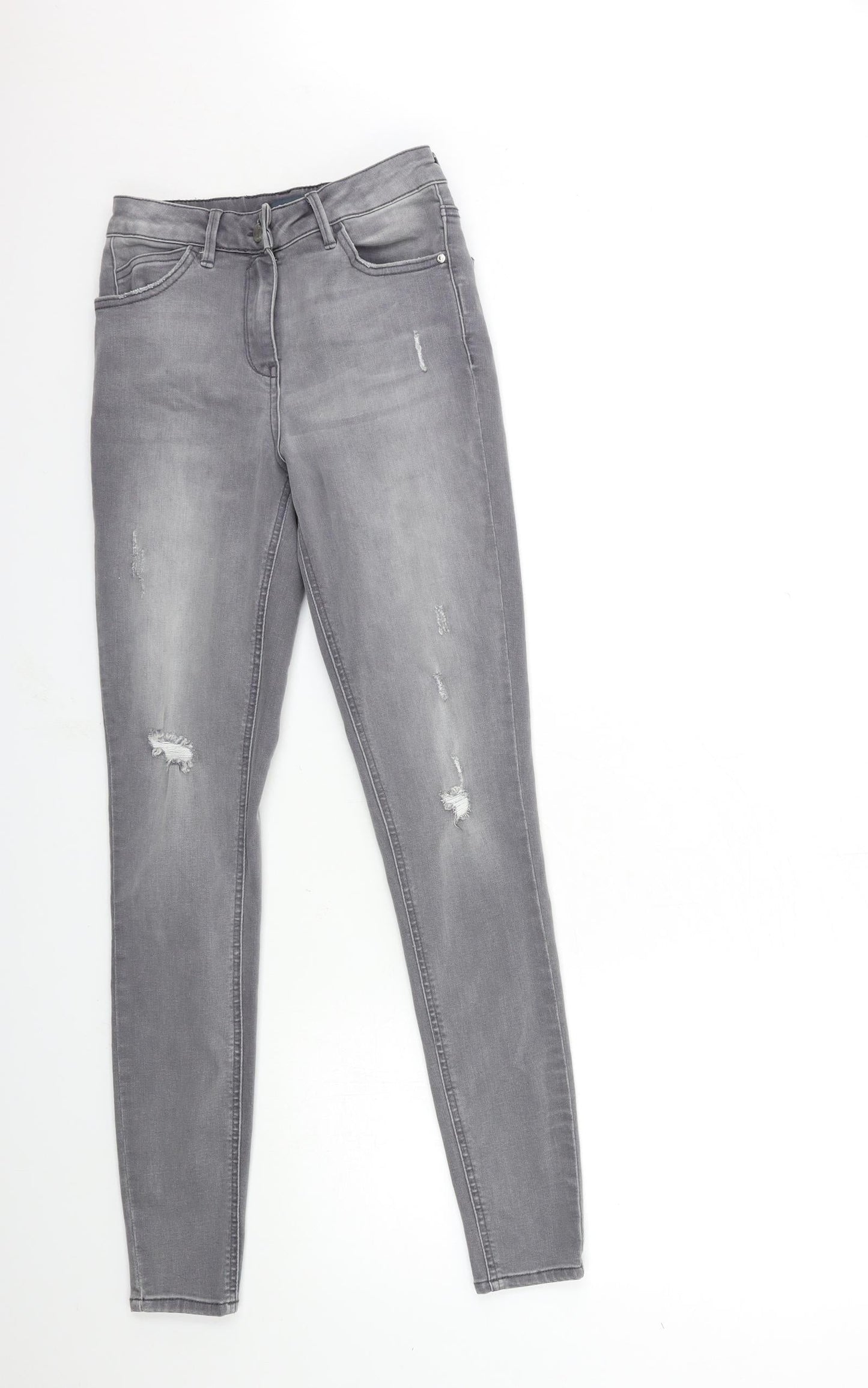 Papaya Womens Grey  Denim Skinny Jeans Size 8 L30 in