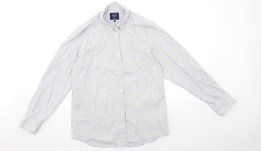 Charles Tyrwhitt Mens Blue Check   Button-Up Size M